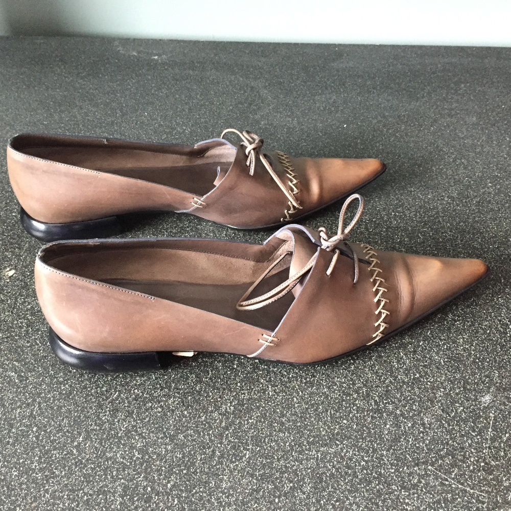 Giorgio Armani auth. beige Oxford shoes, NWT, EU 37 or US 6 - Picture 3 of 5